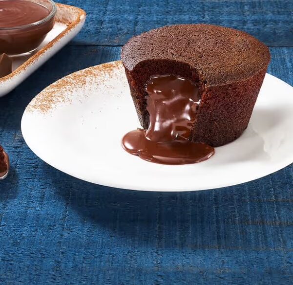 Chocolate lovers delight! Indulgent, gooey molten lava inside chocolate cake