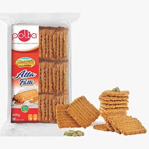 Polka Atta Patti Biscuits,Whole Wheat Cookies,Digestive Biscuit,Pack Of 3, 1200 Gm